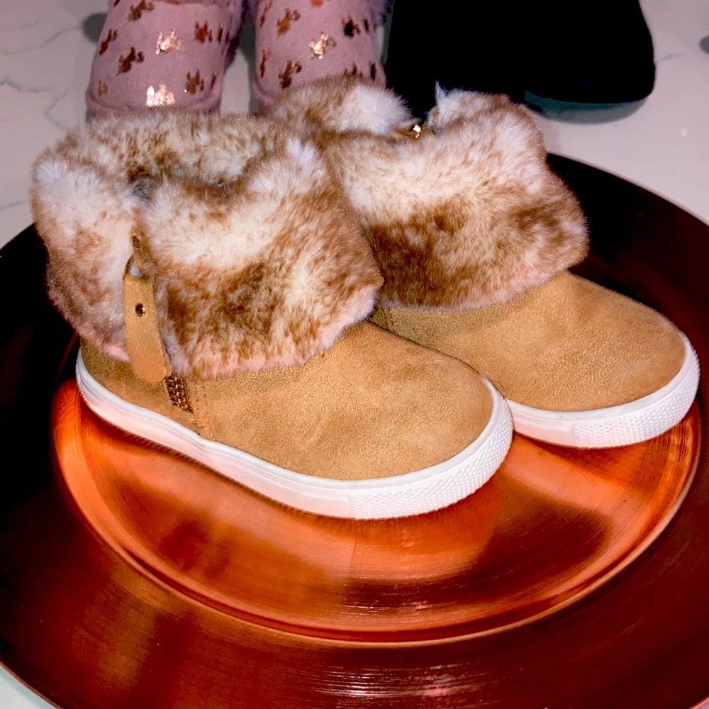 Sugar little girl ankle snow booties